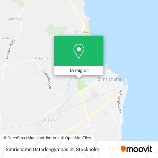 Simrishamn Österlengymnasiet karta