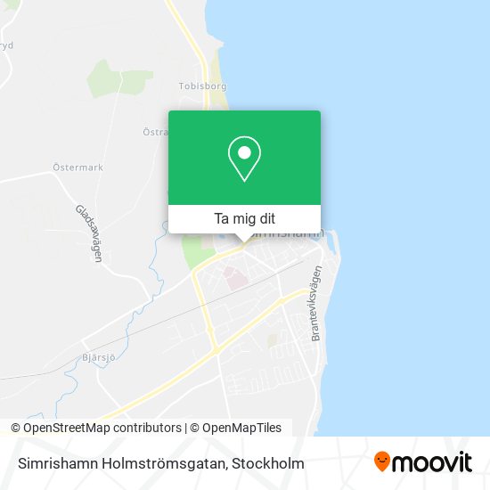 Simrishamn Holmströmsgatan karta