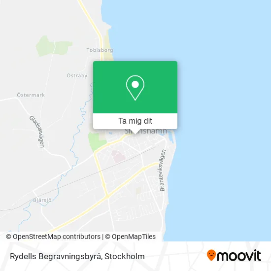 Rydells Begravningsbyrå karta