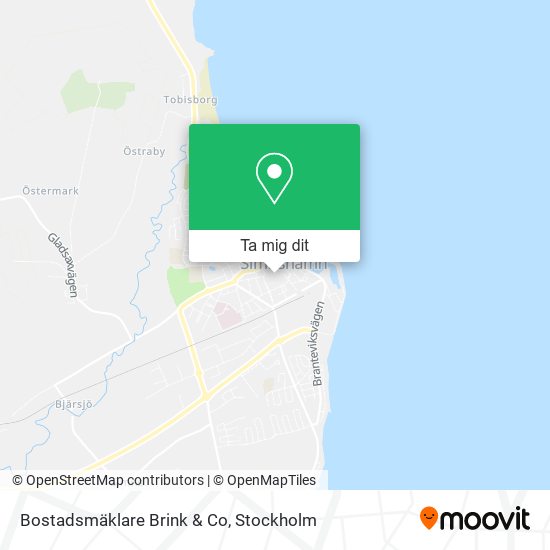 Bostadsmäklare Brink & Co karta