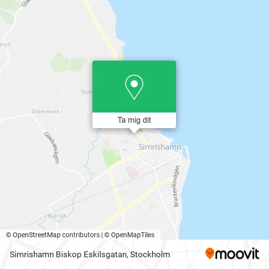 Simrishamn Biskop Eskilsgatan karta