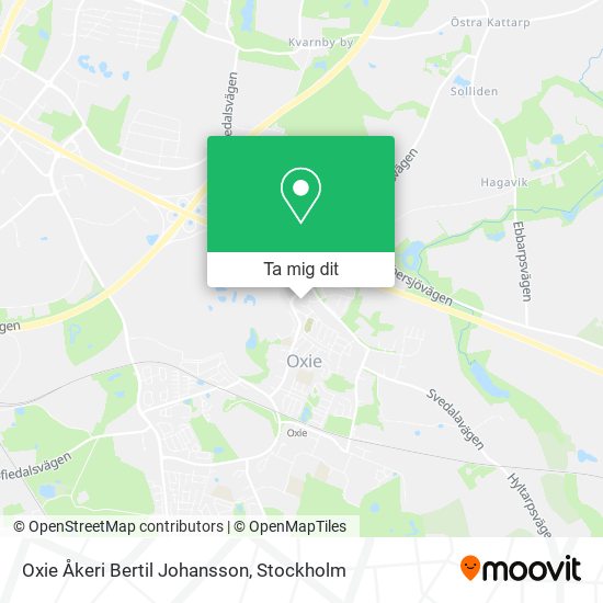 Oxie Åkeri Bertil Johansson karta