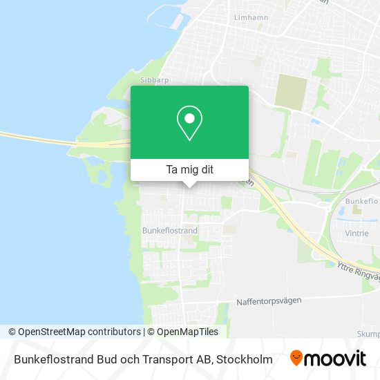 Bunkeflostrand Bud och Transport AB karta