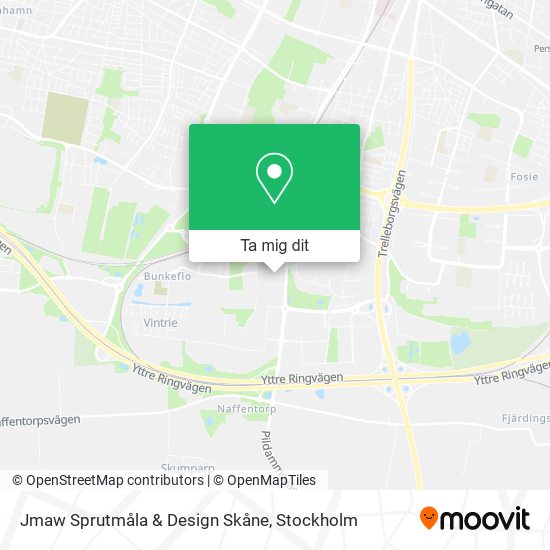 Jmaw Sprutmåla & Design Skåne karta
