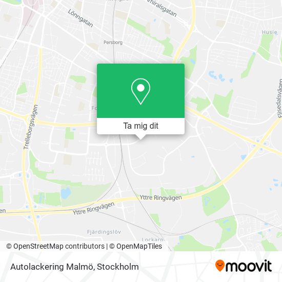 Autolackering Malmö karta