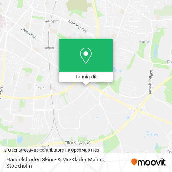 Handelsboden Skinn- & Mc-Kläder Malmö karta