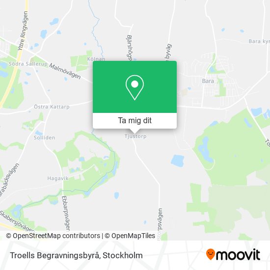 Troells Begravningsbyrå karta