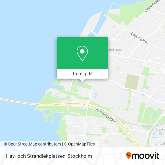 Hav- och Strandlekplatsen karta