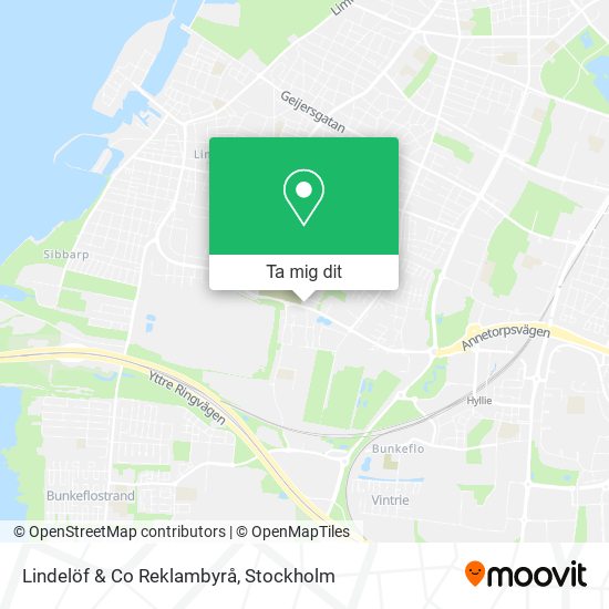 Lindelöf & Co Reklambyrå karta