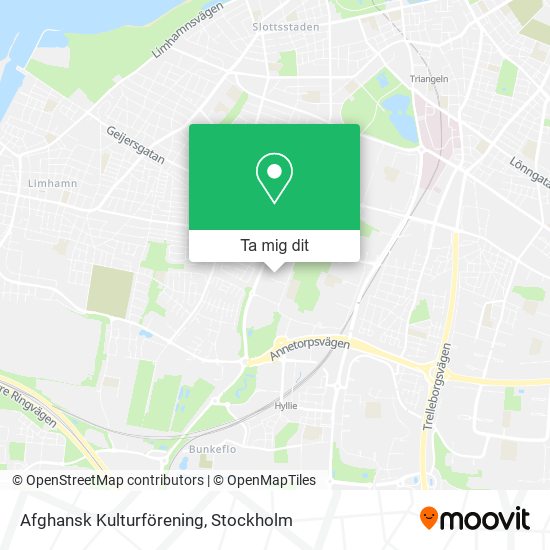 Afghansk Kulturförening karta