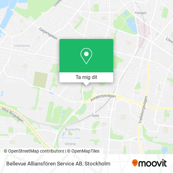Bellevue Alliansfören Service AB karta