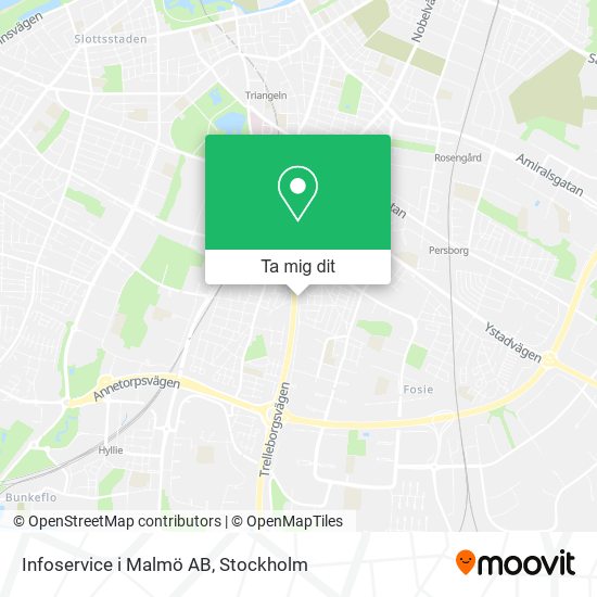 Infoservice i Malmö AB karta