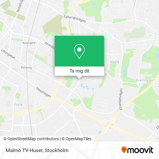 Malmö TV-Huset karta