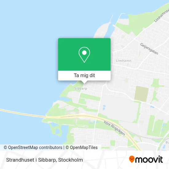 Strandhuset i Sibbarp karta