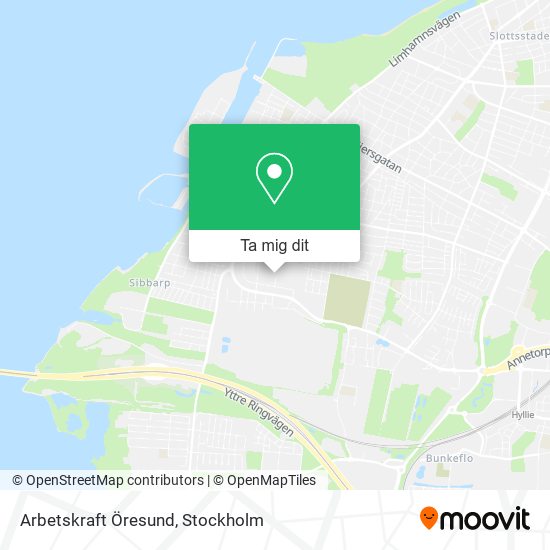 Arbetskraft Öresund karta