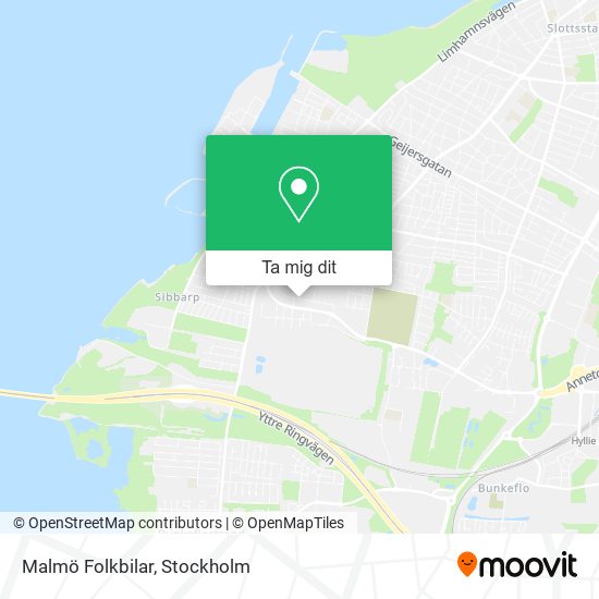 Malmö Folkbilar karta