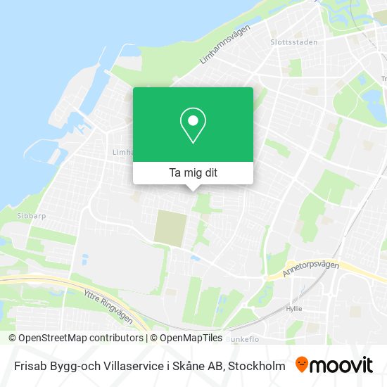 Frisab Bygg-och Villaservice i Skåne AB karta