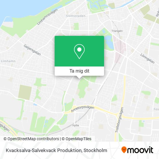 Kvacksalva-Salvekvack Produktion karta