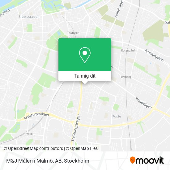 M&J Måleri i Malmö, AB karta