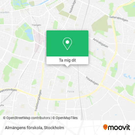 Almängens förskola karta