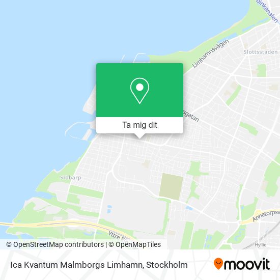 Ica Kvantum Malmborgs Limhamn karta