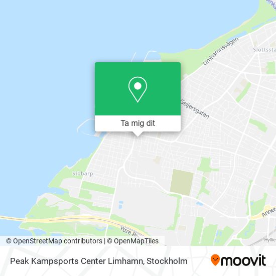 Peak Kampsports Center Limhamn karta
