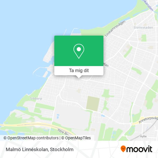 Malmö Linnéskolan karta