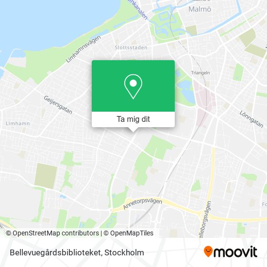 Bellevuegårdsbiblioteket karta