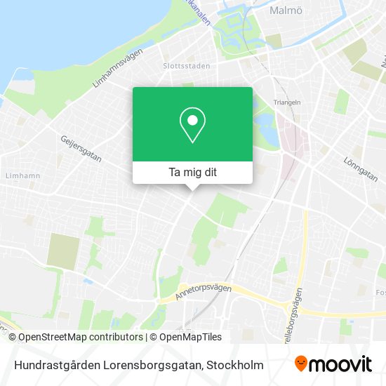 Hundrastgården Lorensborgsgatan karta