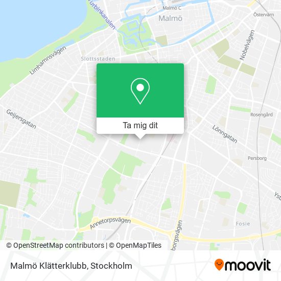 Malmö Klätterklubb karta