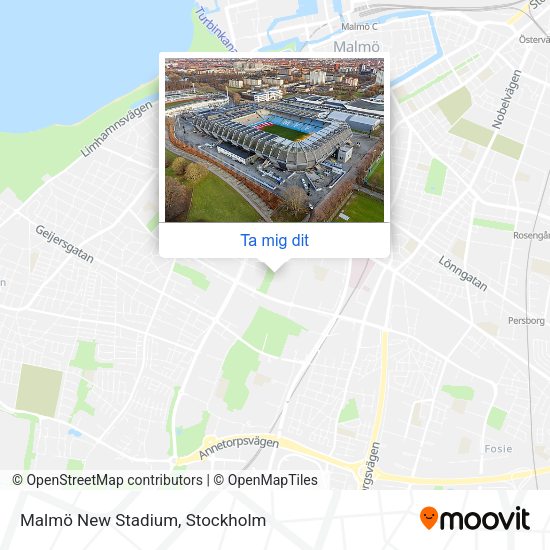 Malmö New Stadium karta