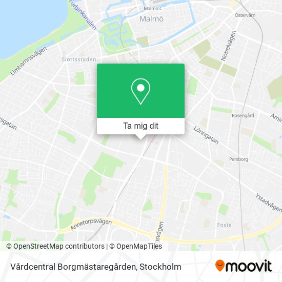 Vårdcentral Borgmästaregården karta