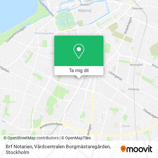 Brf Notarien, Vårdcentralen Borgmästaregården karta