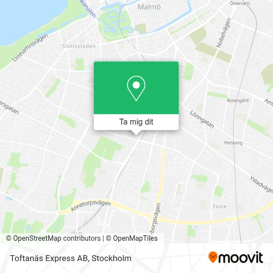 Toftanäs Express AB karta