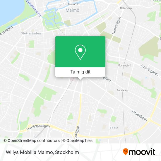 Willys Mobilia Malmö karta