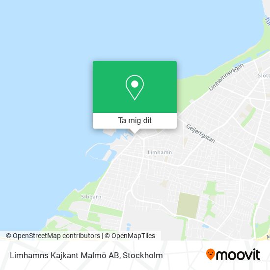 Limhamns Kajkant Malmö AB karta