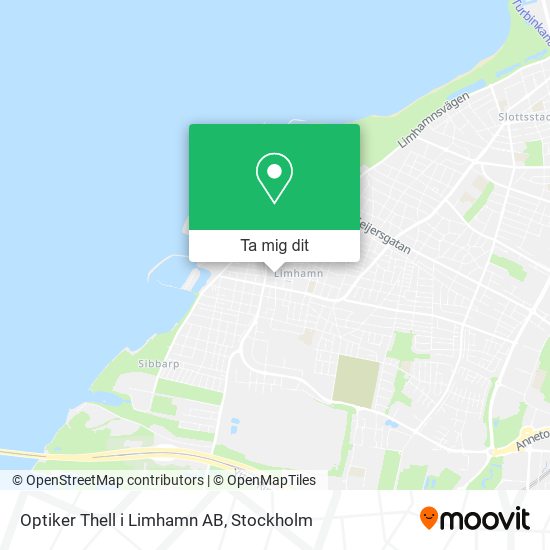 Optiker Thell i Limhamn AB karta