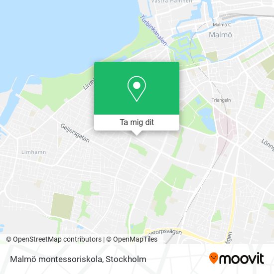 Malmö montessoriskola karta