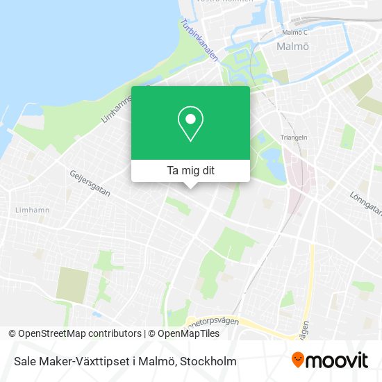 Sale Maker-Växttipset i Malmö karta