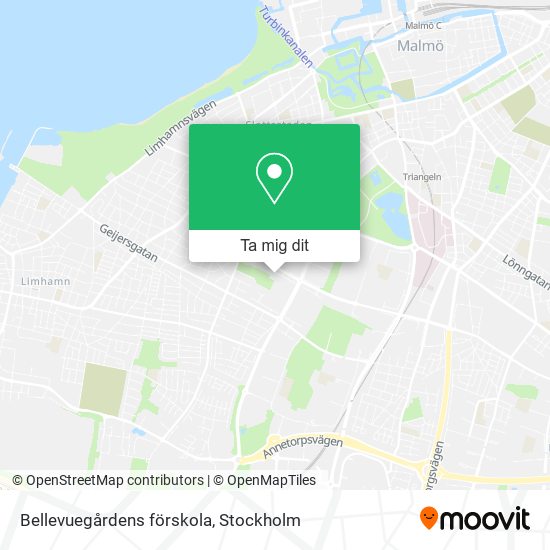 Bellevuegårdens förskola karta