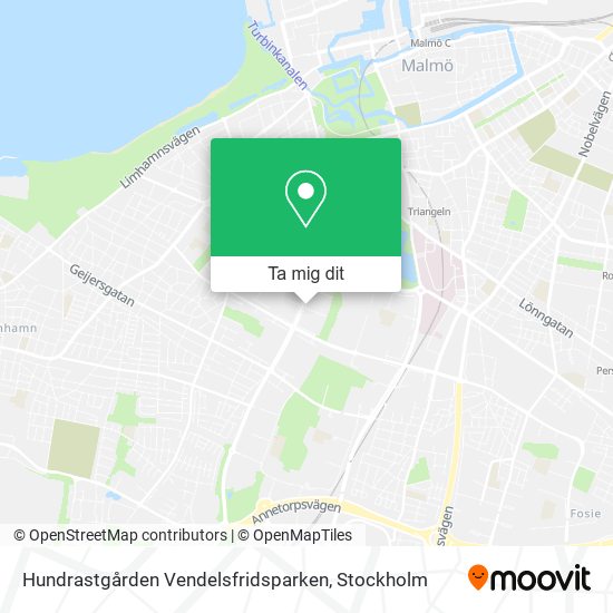 Hundrastgården Vendelsfridsparken karta