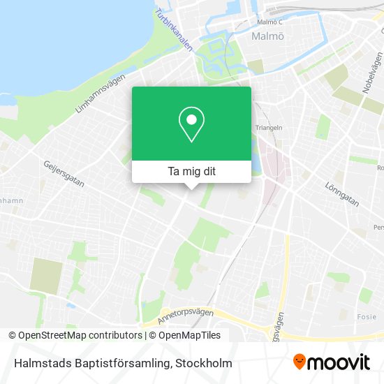 Halmstads Baptistförsamling karta