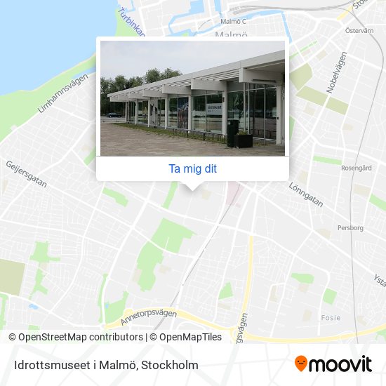 Idrottsmuseet i Malmö karta