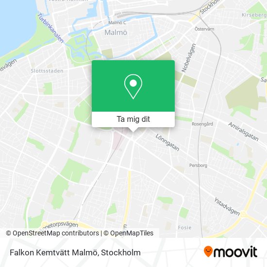 Falkon Kemtvätt Malmö karta