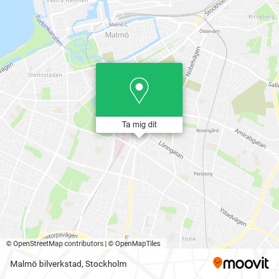 Malmö bilverkstad karta