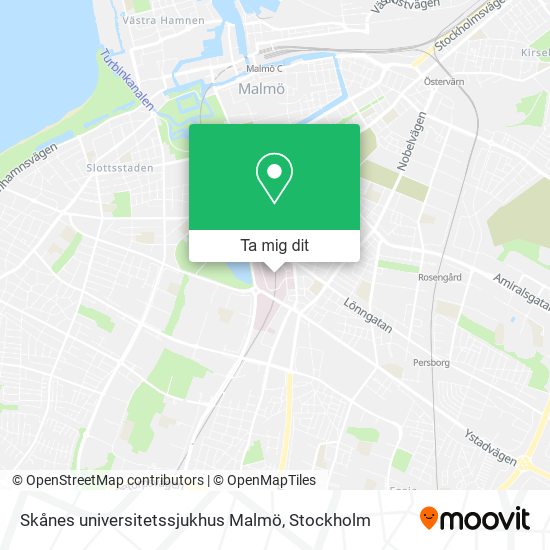 Skånes universitetssjukhus Malmö karta