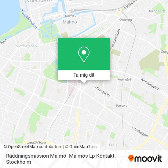 Räddningsmission Malmö- Malmös Lp Kontakt karta