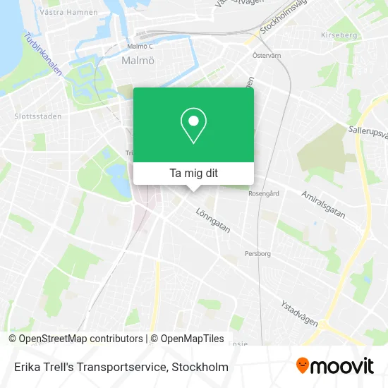 Erika Trell's Transportservice karta