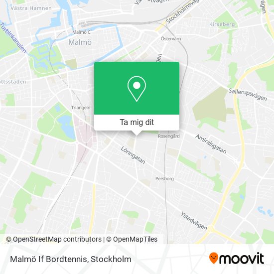 Malmö If Bordtennis karta