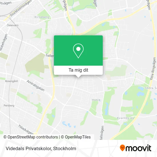 Videdals Privatskolor karta